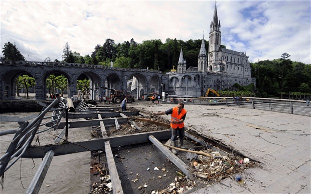 Lourdes floods photos